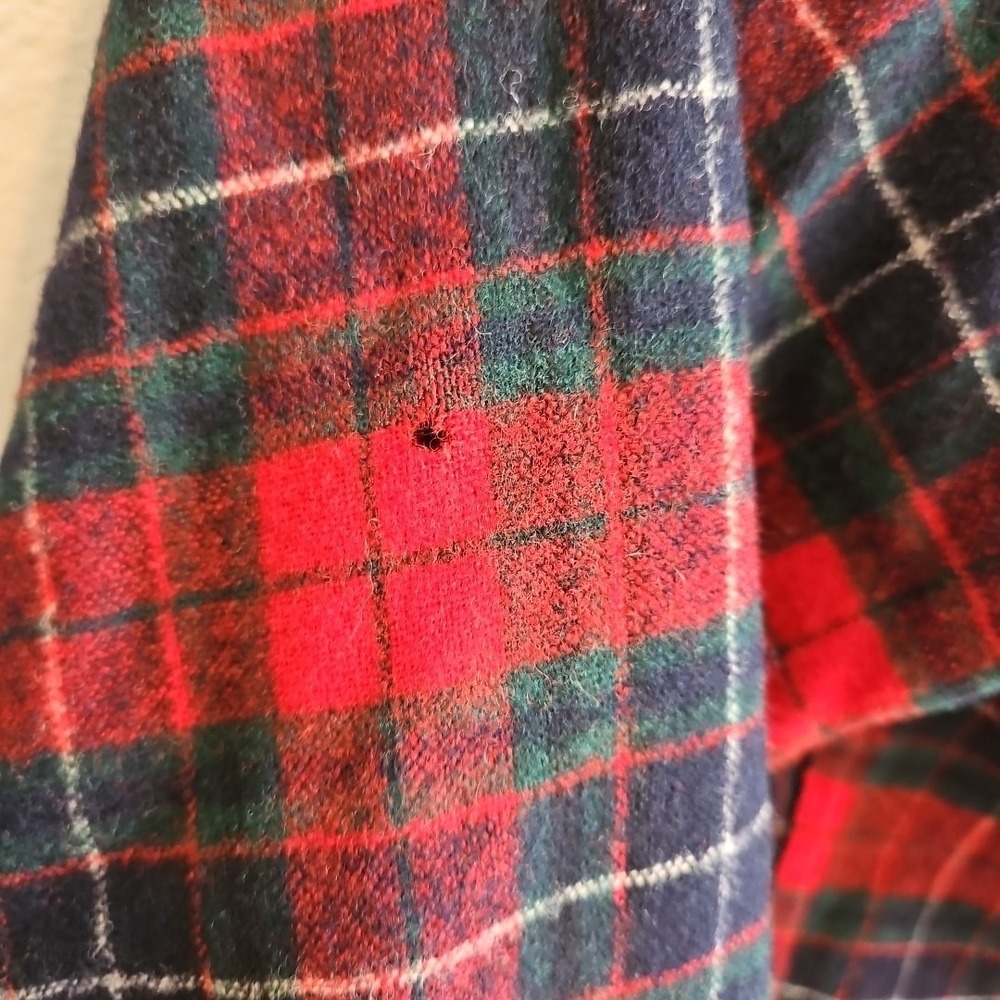 Vintage Pendleton Flannel Shirt Men's Size Large 70s Virgin Wool Red READ DESC - Picture 7 of 8